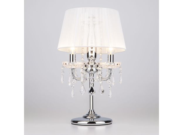 Настольная лампа 2045/3T хром/белый