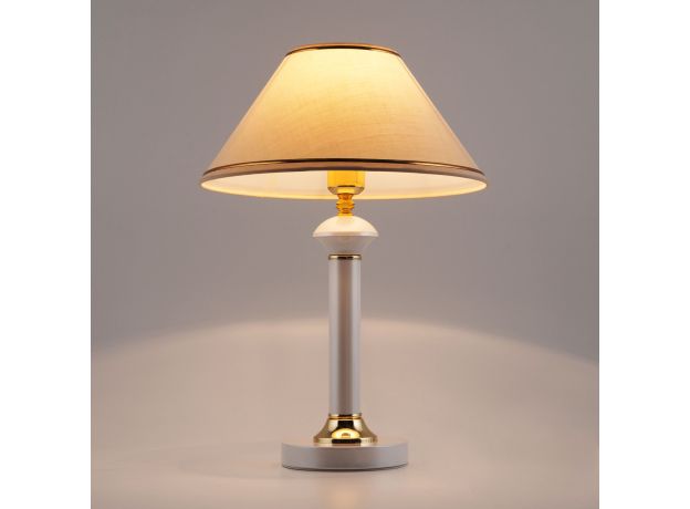 Настольная лампа 60019/1 глянцевый белый