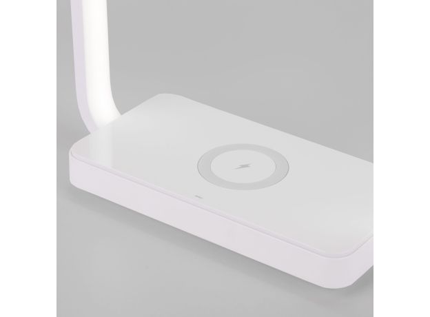 Светодиодная настольная лампа с беспроводной зарядкой QI 80502/1 белый