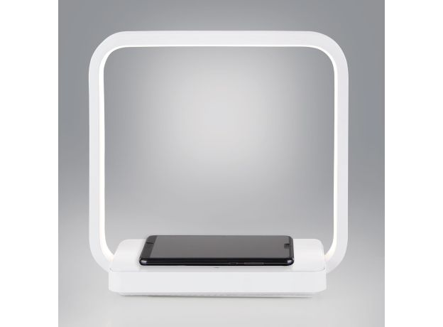 Светодиодная настольная лампа с беспроводной зарядкой QI 80502/1 белый