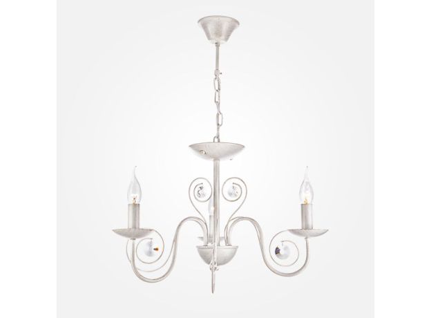 Классическая подвесная люстра 60018/3 белый с золотом