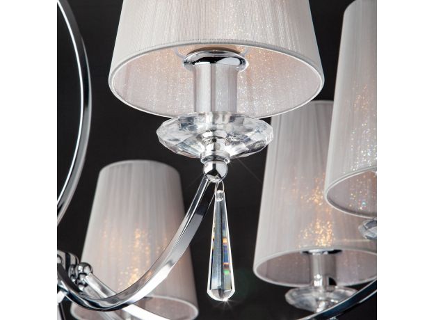 Подвесная люстра с абажурами 60079/8 хром