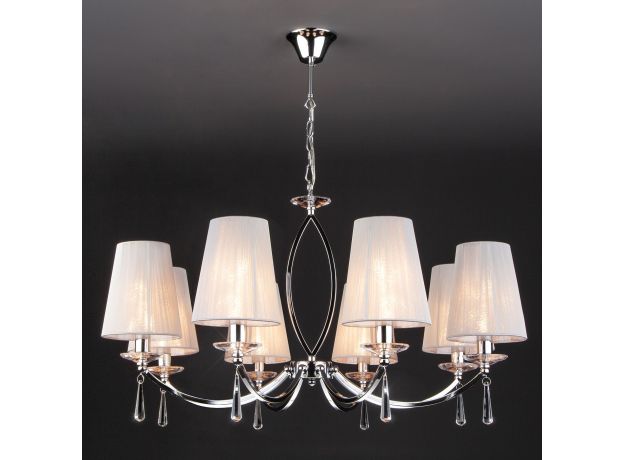 Подвесная люстра с абажурами 60079/8 хром
