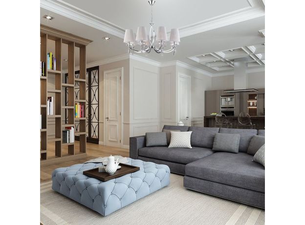 Подвесная люстра с абажурами 60079/8 хром