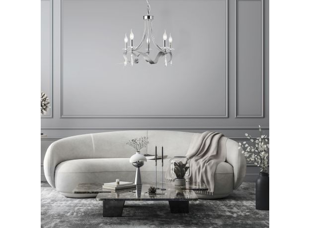 Подвесная люстра в классическом стиле 60064/5 хром