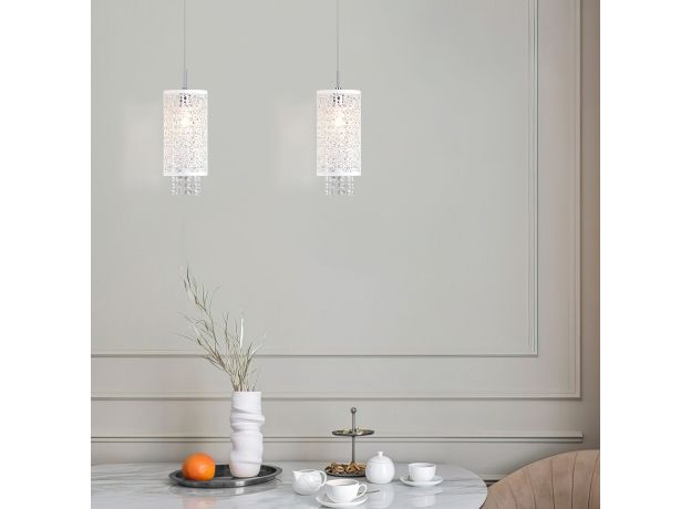 Подвесной светильник с хрусталем 1181/1 хром