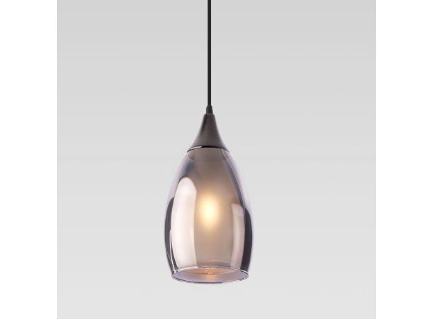 Подвесной светильник со стеклянным плафоном 50085/1 черный жемчуг