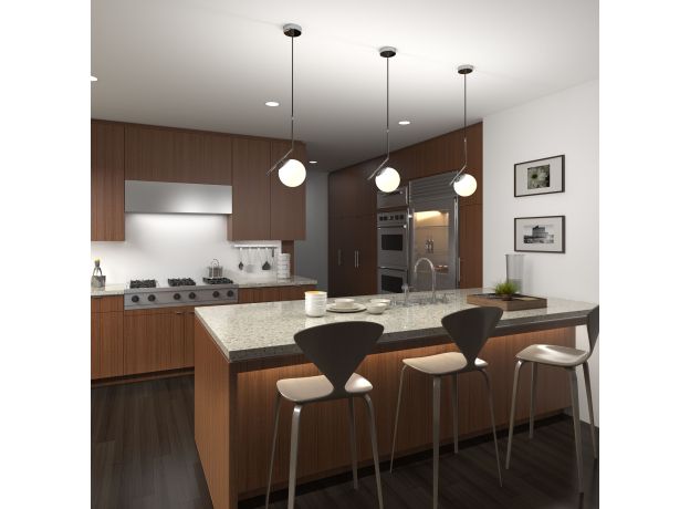 Подвесной светильник с шарообразным плафоном 50152/1 хром