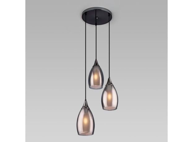 Подвесной светильник со стеклянными плафонами 50085/3 черный жемчуг