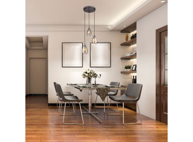 Подвесной светильник со стеклянными плафонами 50085/3 черный жемчуг