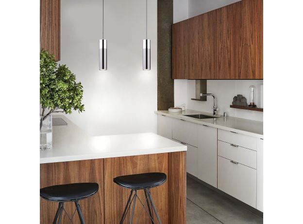 Светодиодный подвесной светильник в стиле лофт 50135/1 LED хром/черный жемчуг