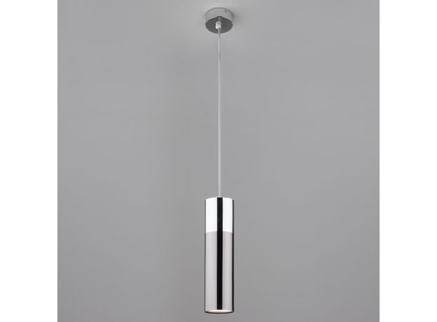 Светодиодный подвесной светильник в стиле лофт 50135/1 LED хром/черный жемчуг