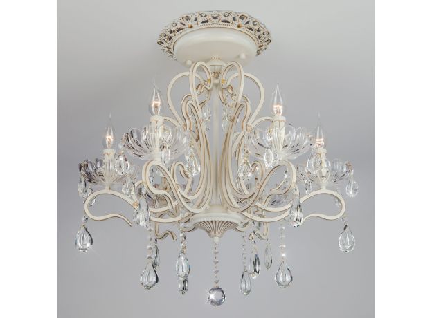 Потолочная люстра с хрустальным декором 12205/6 белый