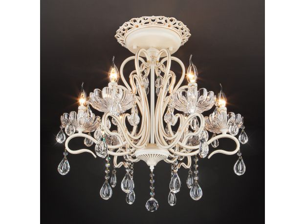 Потолочная люстра с хрустальным декором 12205/6 белый