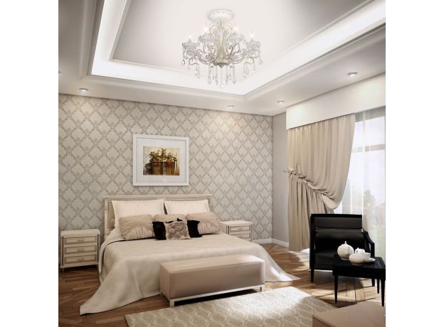 Потолочная люстра с хрусталем 12205/8 белый