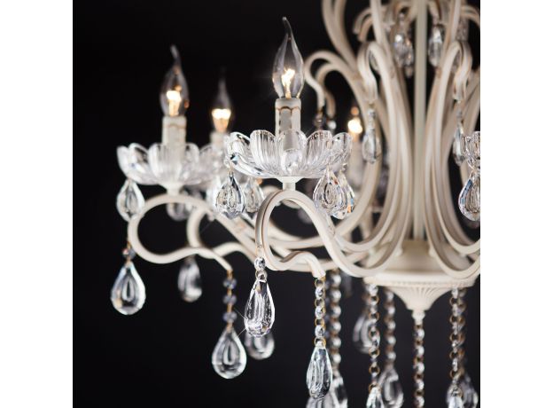 Потолочная люстра с хрусталем 12205/8 белый
