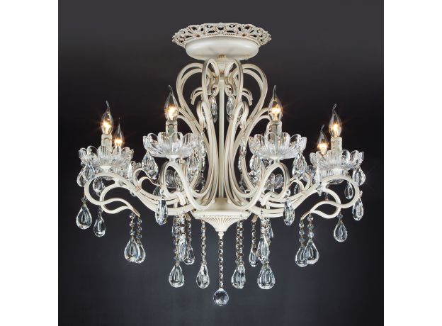 Потолочная люстра с хрусталем 12205/8 белый