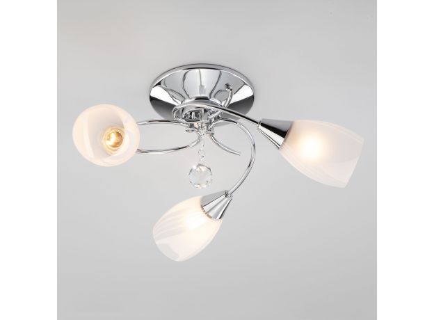 Потолочная люстра с хрустальной подвеской 30100/3 хром