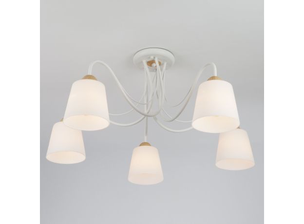 Потолочная люстра со стеклянными плафонами 70062/5 белый