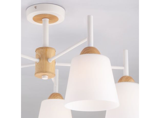 Потолочная люстра со стеклянными плафонами 70085/5 белый