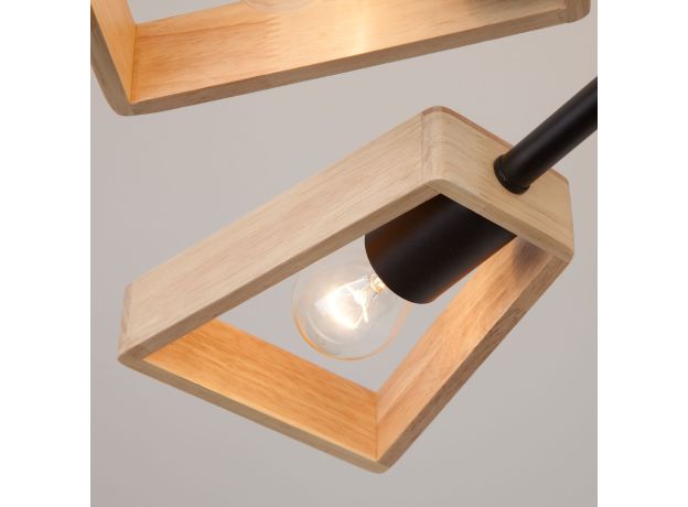 Потолочная люстра лофт с деревянными элементами 70056/8 черный