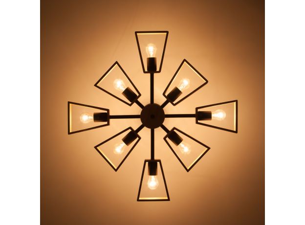 Потолочная люстра лофт с деревянными элементами 70056/8 черный