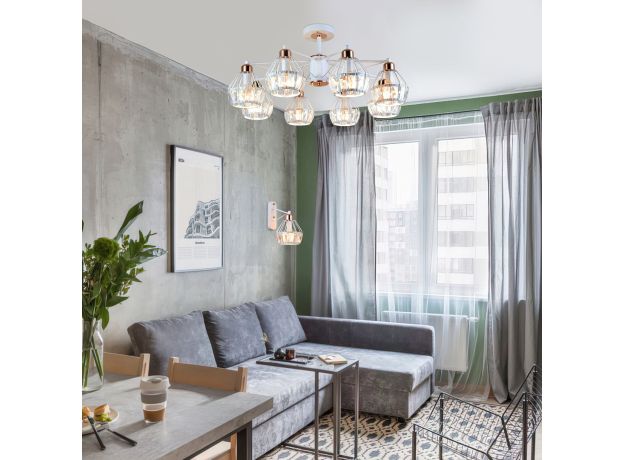 Люстра с хрустальным декором 70075/8 белый