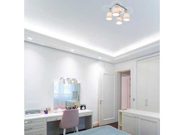 Потолочный светильник с абажурами 20080/4 хром/голубой