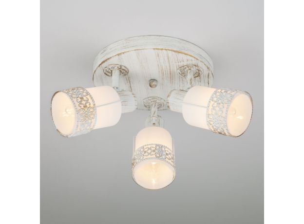 Потолочный светильник с поворотными плафонами 20026/3 белый с золотом