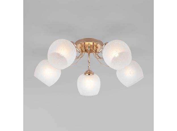 Потолочный светильник со стеклянными плафонами 30138/5 золото