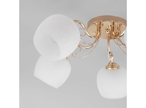 Потолочный светильник со стеклянными плафонами 30138/5 золото