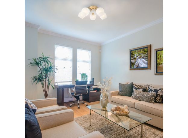 Потолочный светильник со стеклянными плафонами 30138/5 золото