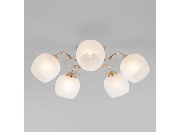 Потолочный светильник со стеклянными плафонами 30138/5 золото