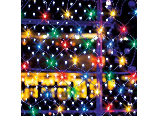 Новогодняя гирлянда сеть мульти 1,5*1,5м IP20 300-001 мульти