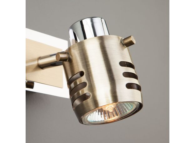 Спот с поворотными плафонами 23463/2 хром / античная бронза