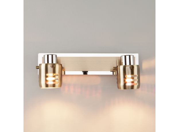 Спот с поворотными плафонами 23463/2 хром / античная бронза