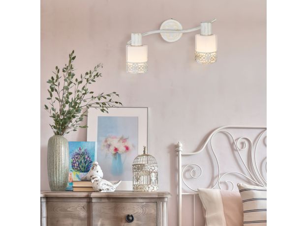 Спот с поворотными плафонами 20025/2 белый с золотом