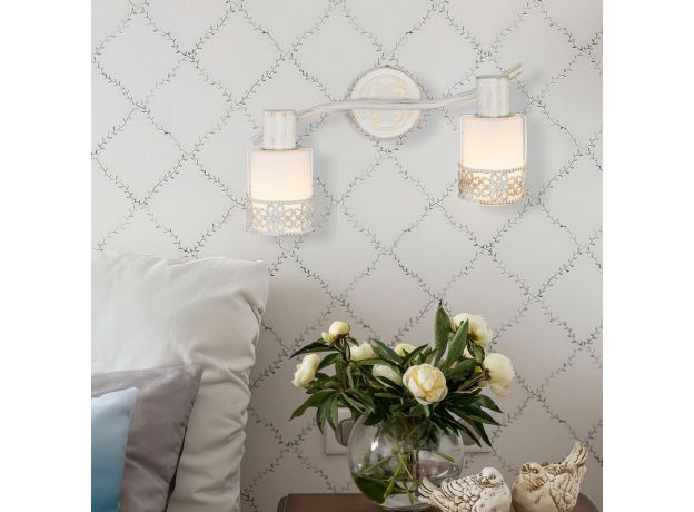 Спот с поворотными плафонами 20025/2 белый с золотом