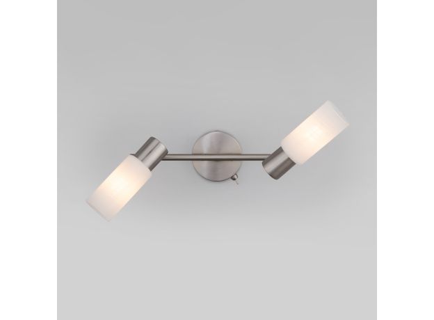 Спот с поворотными плафонами 20043/2 сатин-никель