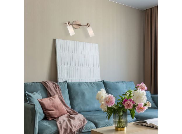 Спот с поворотными плафонами 20043/2 сатин-никель