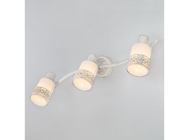 Спот с тремя плафонами 20025/3 белый с золотом