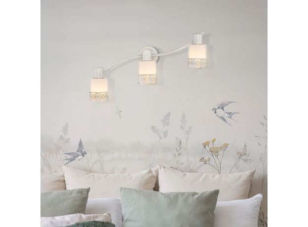 Спот с тремя плафонами 20025/3 белый с золотом