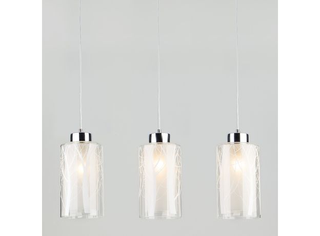 Светильник на подвесе с плафонами 50001/3 хром