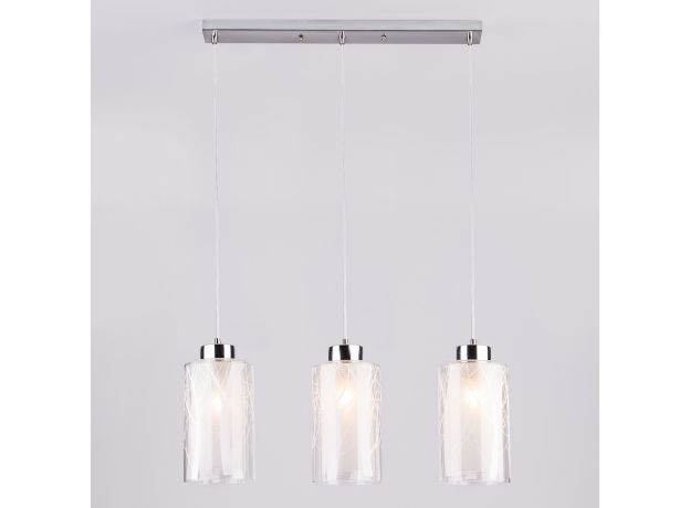 Светильник на подвесе с плафонами 50001/3 хром