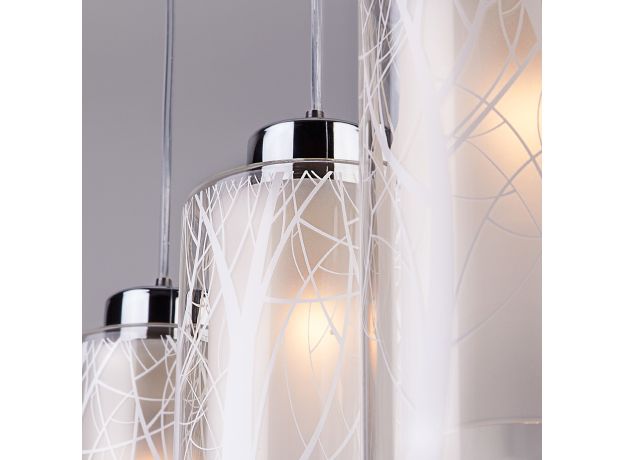 Светильник на подвесе с плафонами 50001/3 хром