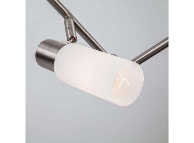 Светильник потолочный с белыми плафонами 20043/6 сатин-никель