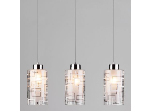 Светильник с тремя плафонами 50002/3 хром