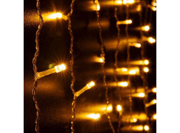 Светодиодная гирлянда занавес теплый белый 1,5*1м IP20 200-001 теплый белый