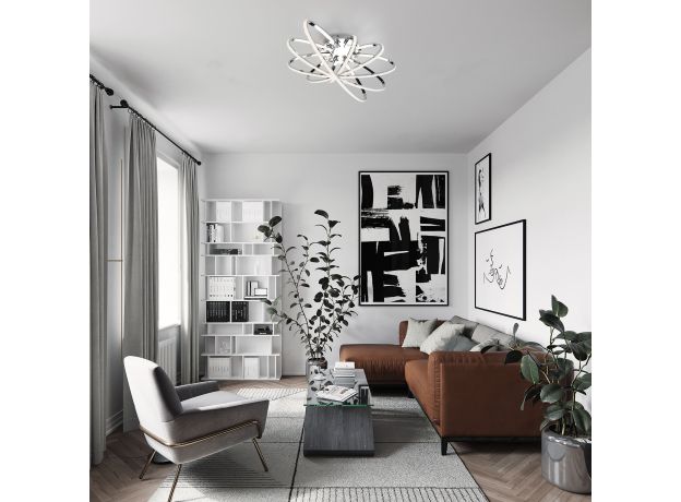 Светодиодная потолочная люстра 90100/5 хром