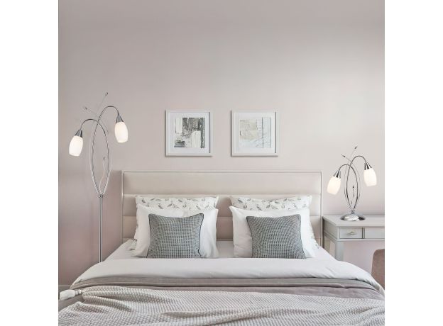 Торшер со стеклянными плафонами 22080/2F хром